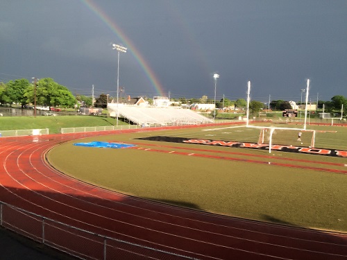 Stadium Rainbow Rainbow over Dick May Field
