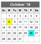October Calendar