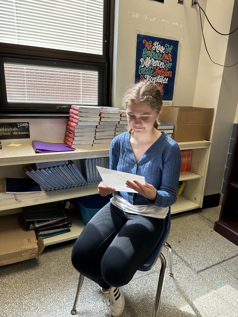 Mackenzie Harr reading her poem