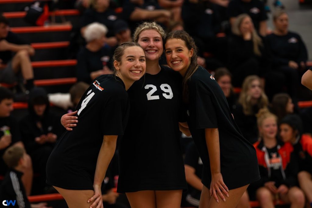 Captains Aiva Duerr, Addy Hocker, and Kiley Long