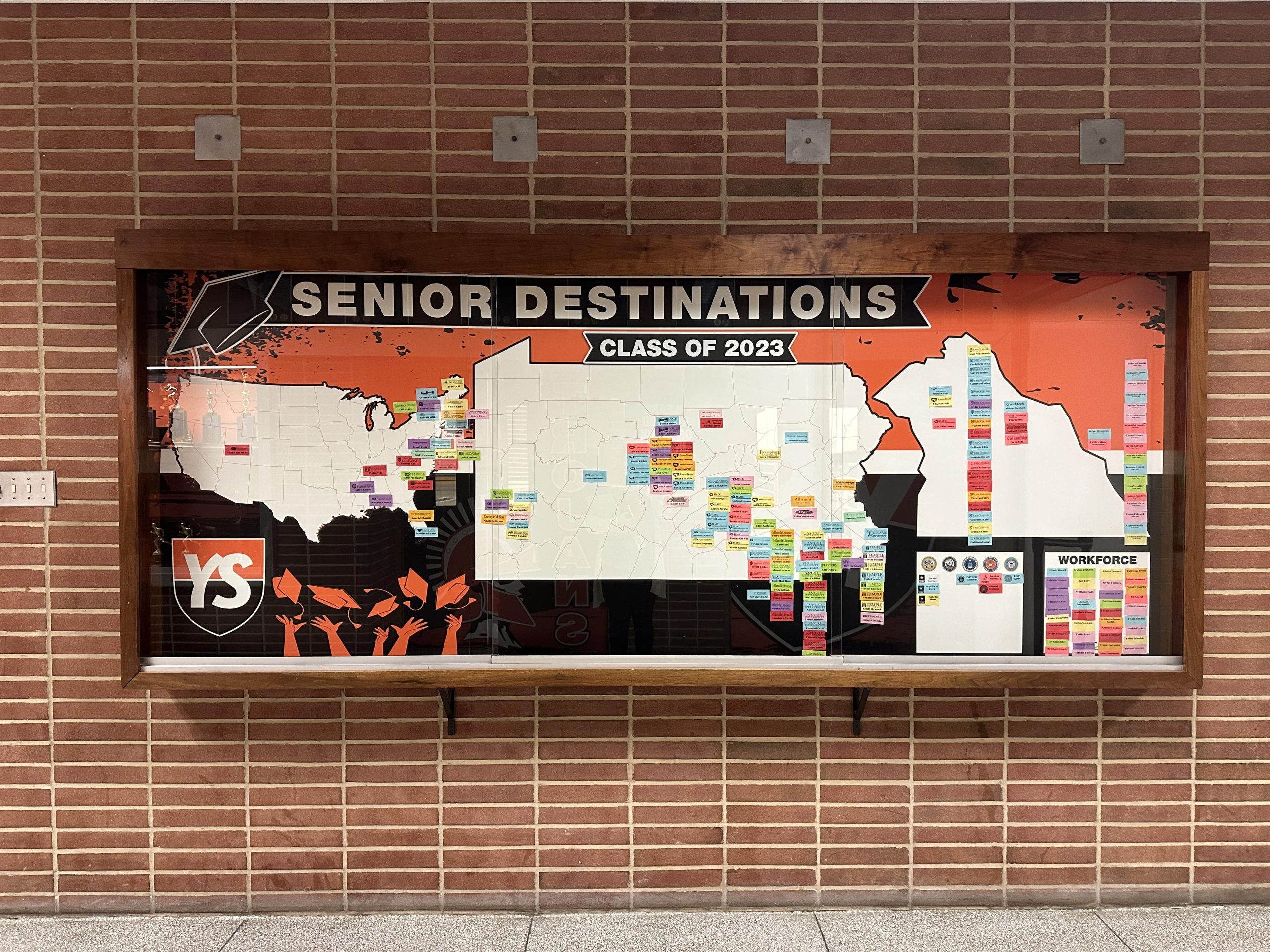 The Senior Destinations display for the Class of 2023