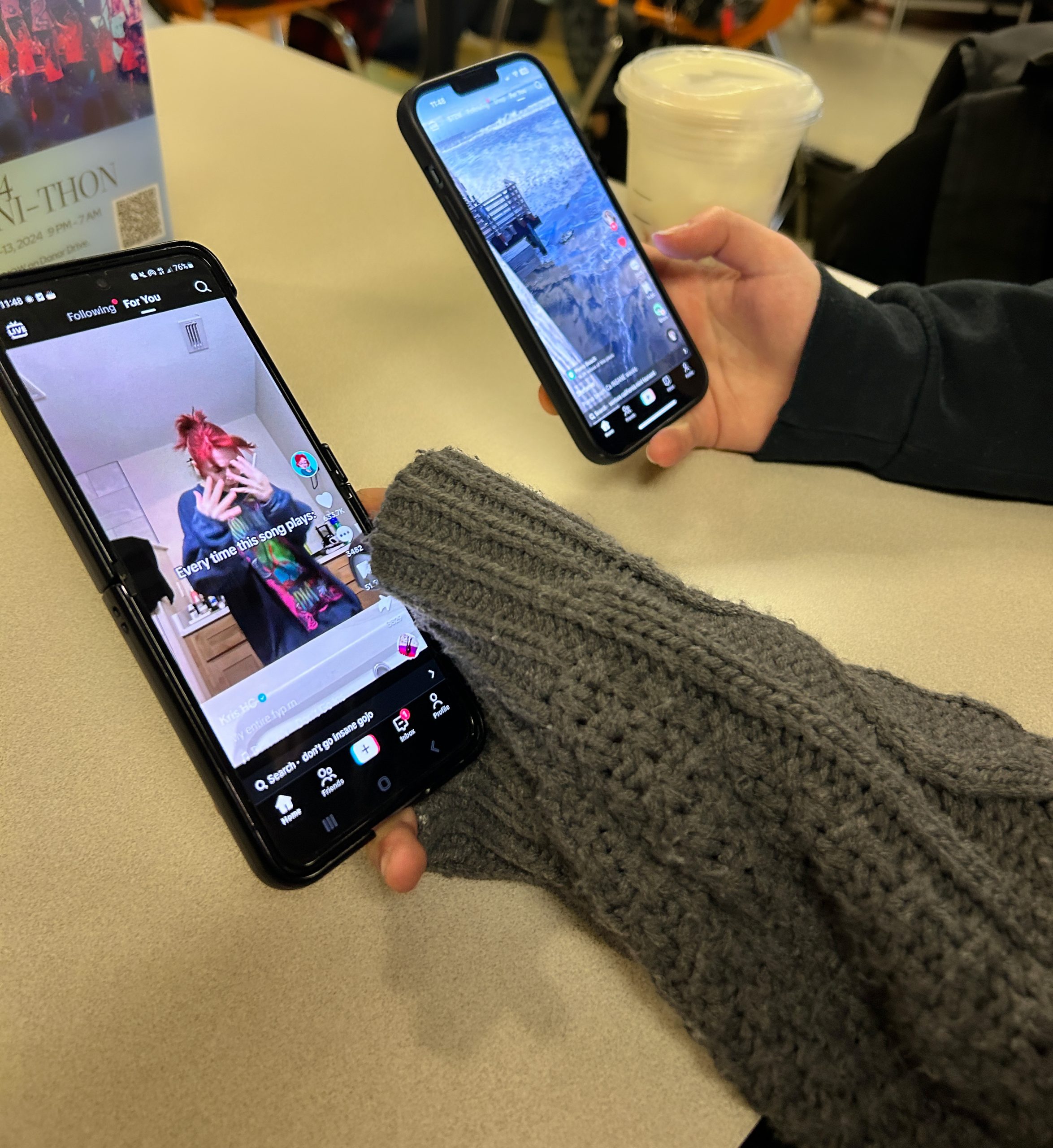 As soon as the bell rang to end lunch, students were on their phones checking TikTok.