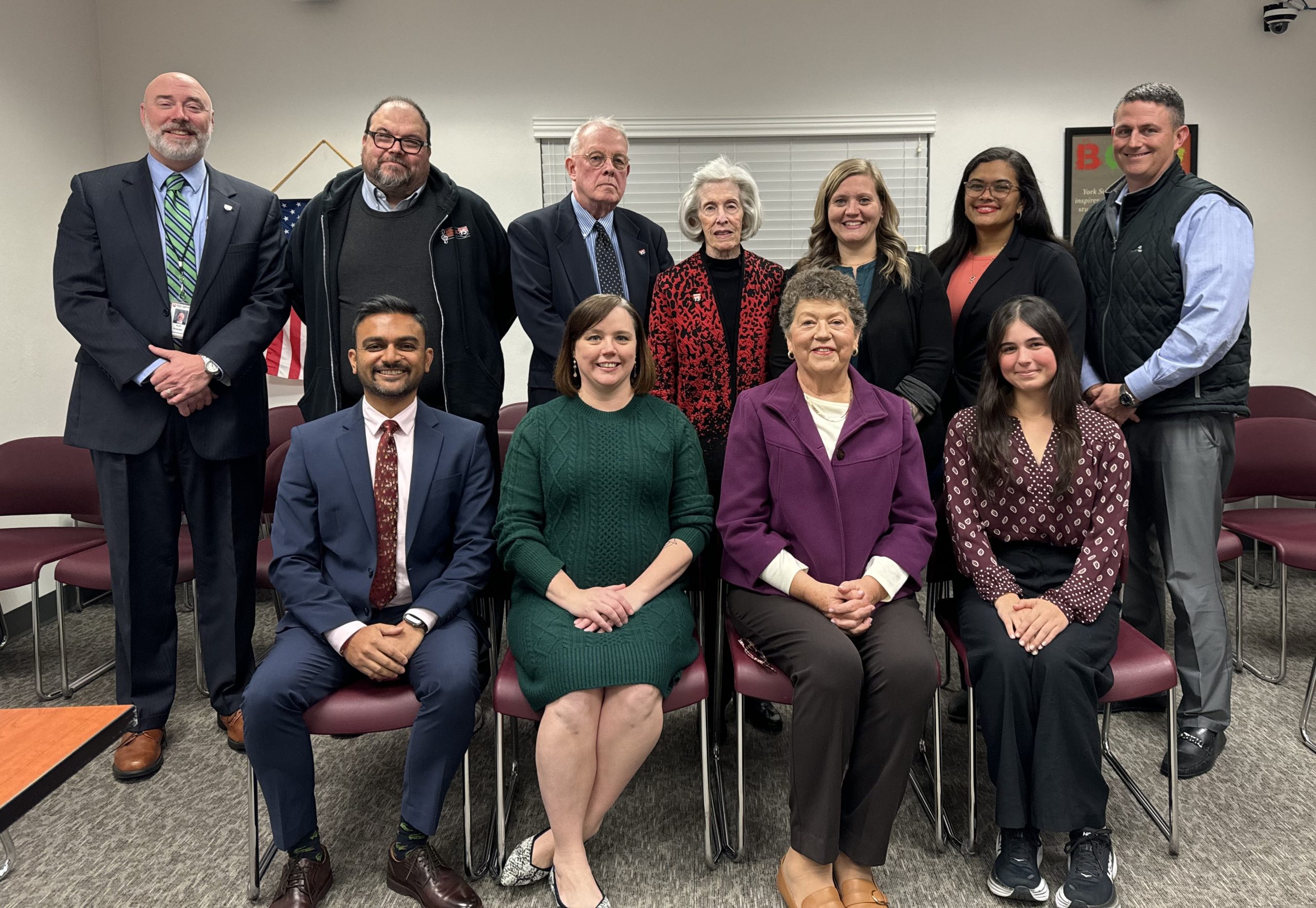 Photo of the School Board with new members 12-4-23