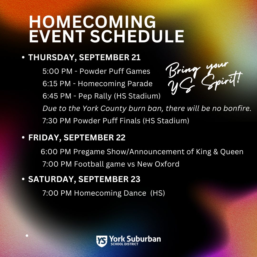 Homecoming 2023 Schedule